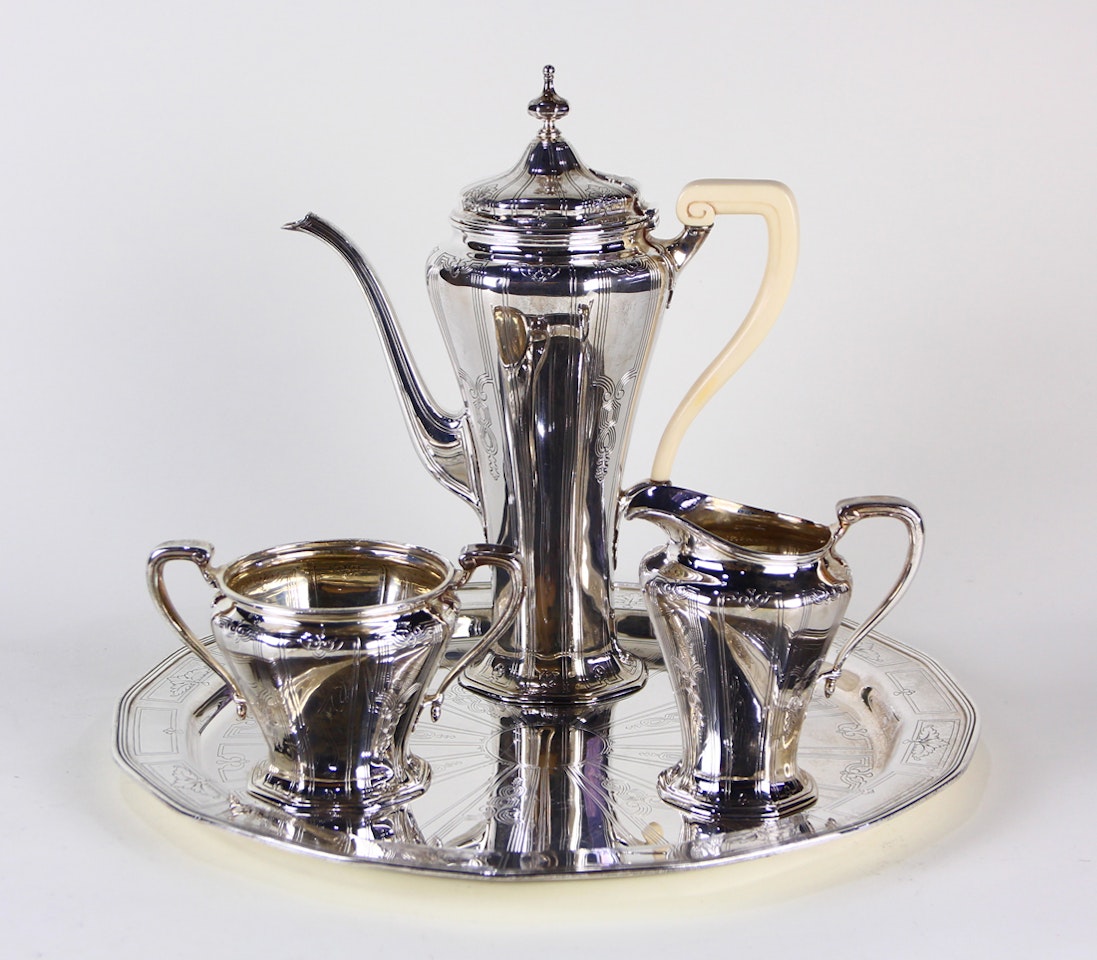sterling silver demitasse service by Tiffany & Co.