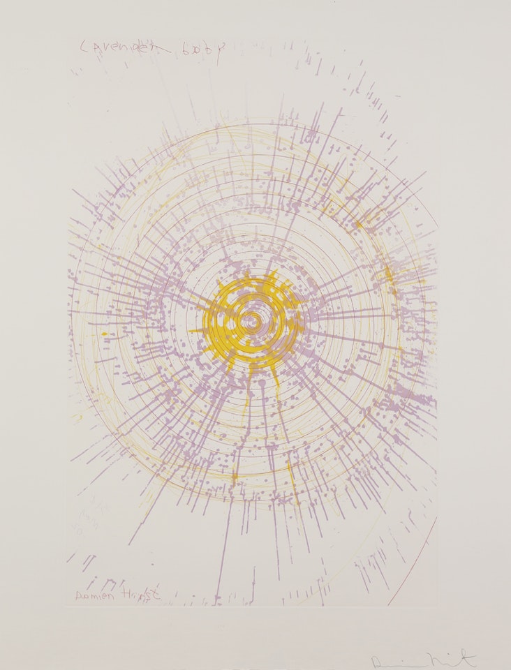 "Lavender Baby (from Series, "In a Spin, Volume I") by Damien Hirst