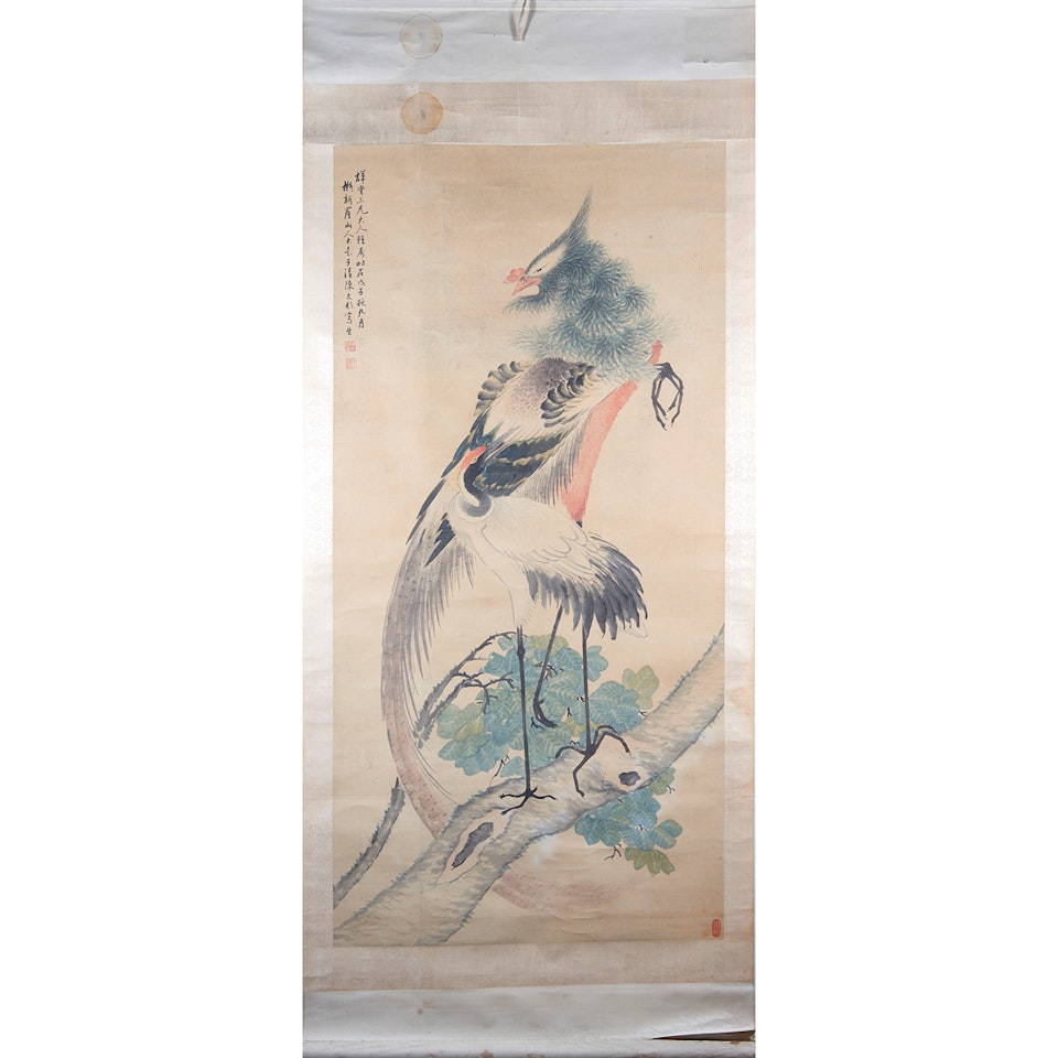 Phoenix; hanging scroll by Chinese School