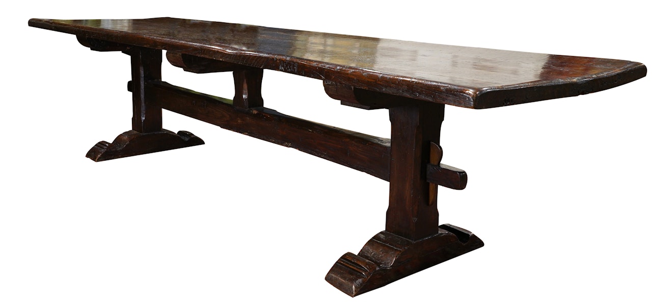 Baroque style oak dining table by Unknown (Baroque style)