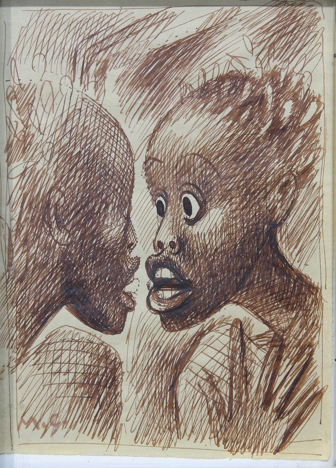 "Two Tahitian Woman"s Faces" by Miguel Covarrubias