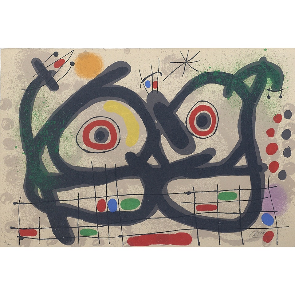 "Le Lezard aux Plumes d"Or" Plate III by Joan Miró