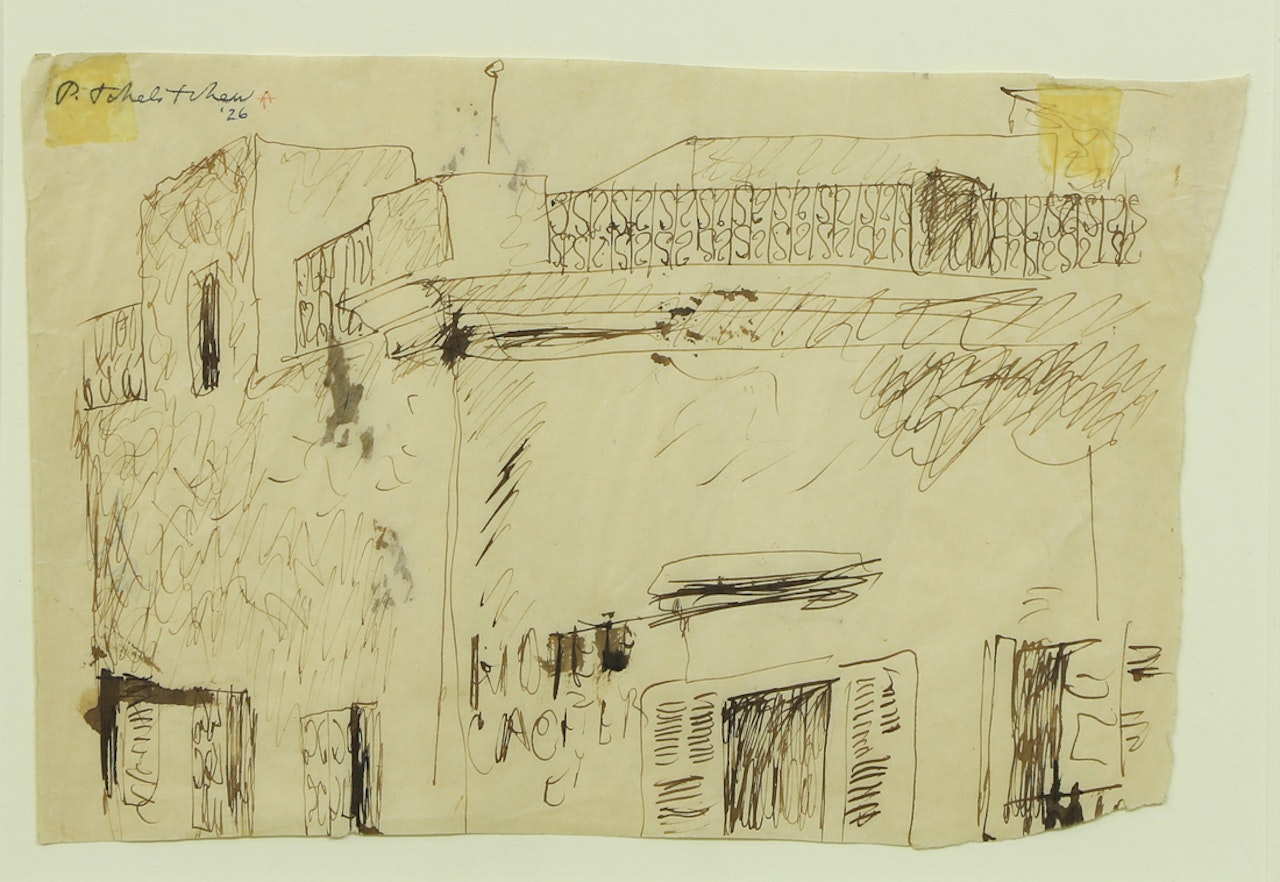 Untitled (Hotel Street Corner) by Pavel Tchelitchew