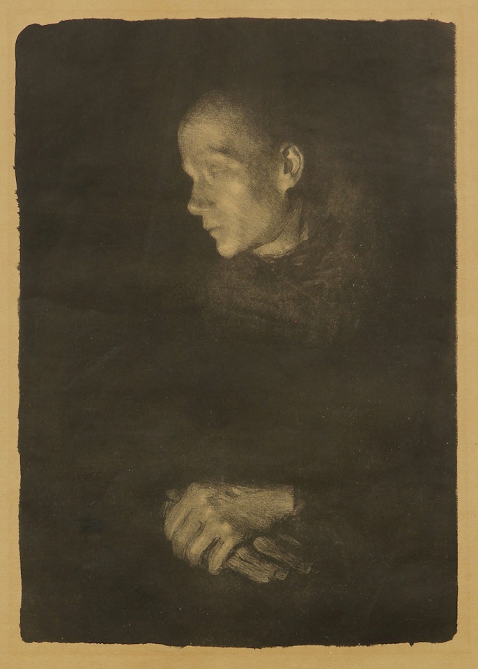 "Arbeiterfrau im Profil Nach Links" by Kathe Kollwitz