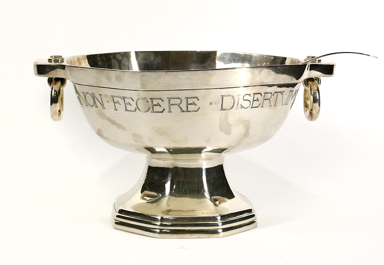 monumental sterling silver punch bowl and ladle by Tiffany & Co.