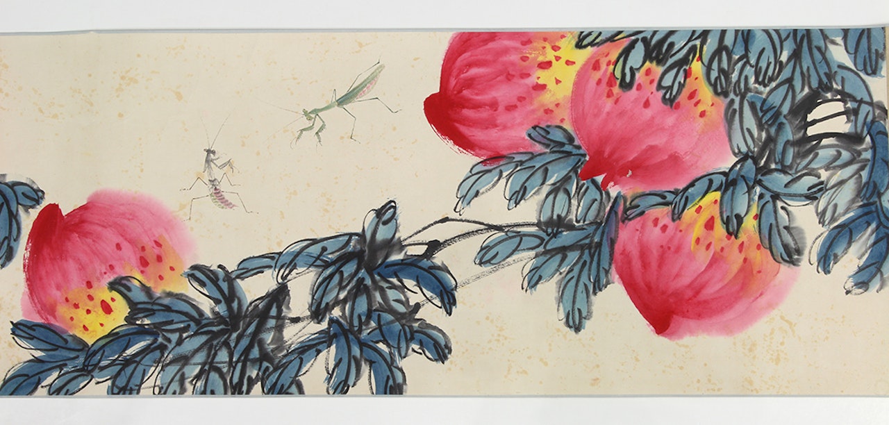 Peach and Insects by Qi Baishi