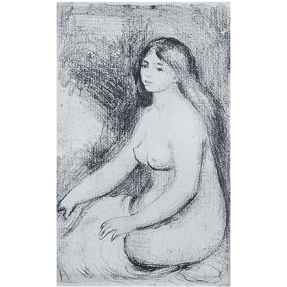 "Baigneuse Assise" by Pierre-Auguste Renoir