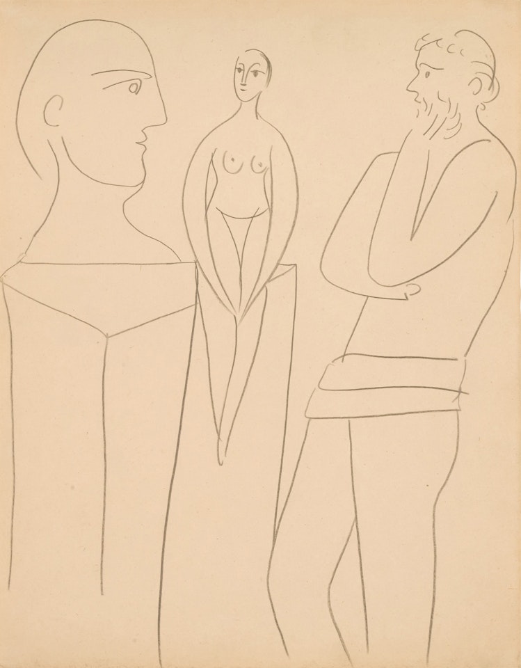 Le Sculpteur et son modèle by Pablo Picasso