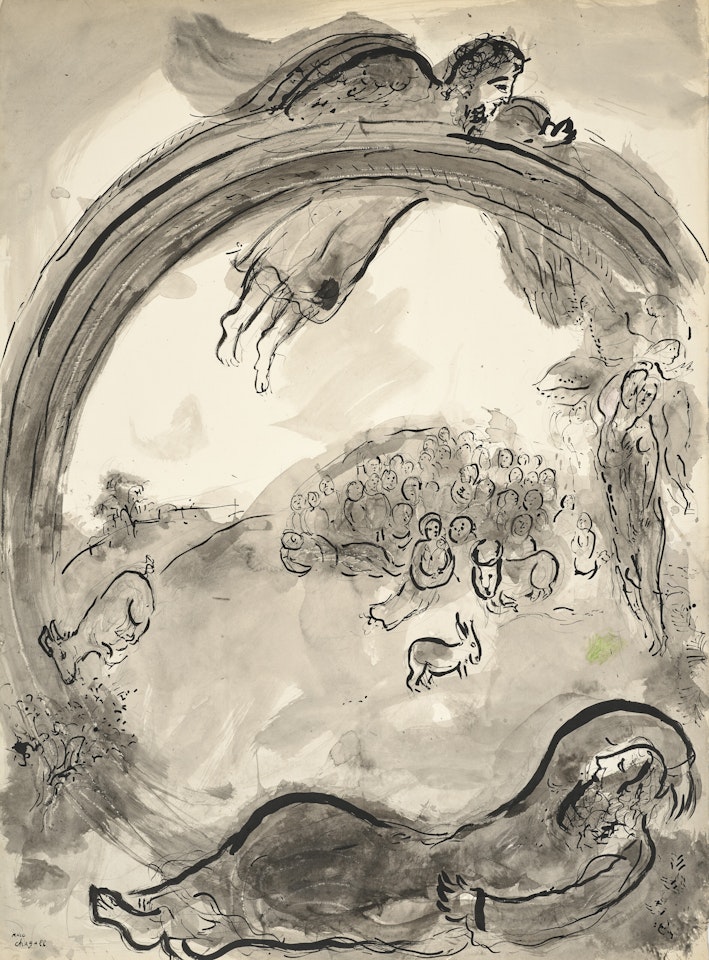 Noé et l"arc-en-ciel by Marc Chagall