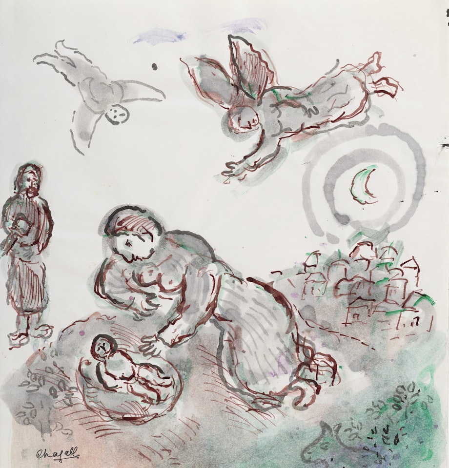 Moïse sauvé des eaux by Marc Chagall