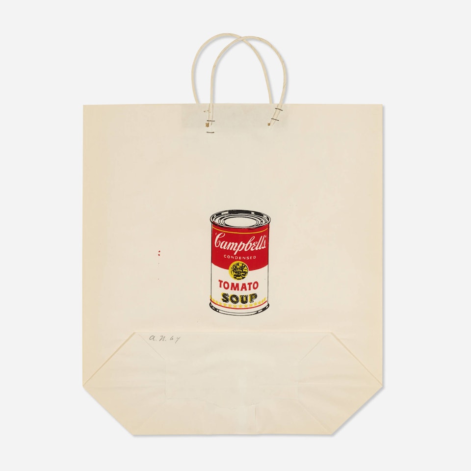 Campbell"s Soup shopping bag by Andy Warhol