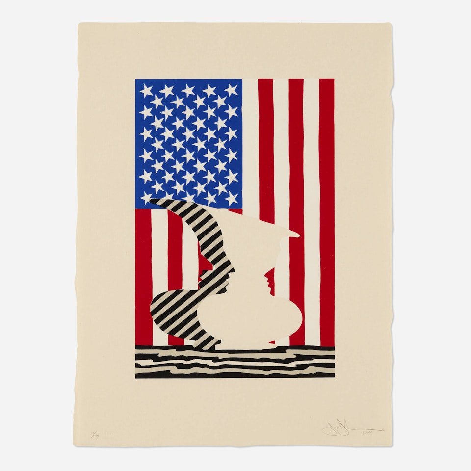 Untitled (Flag and Vase) by Jasper Johns