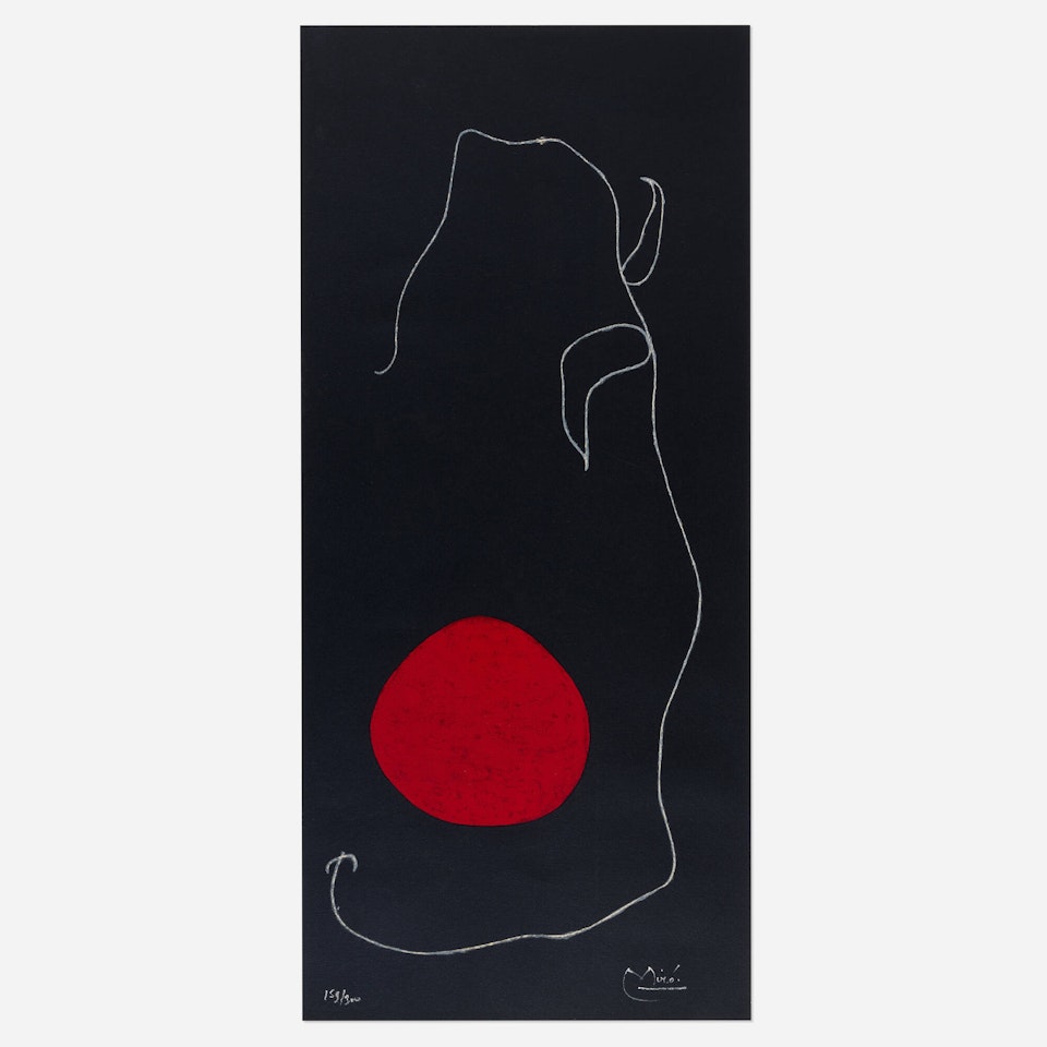 Oiseau devant le soleil by Joan Miró