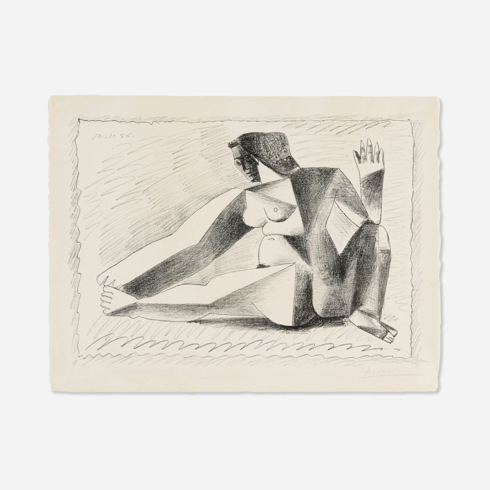 Femme accroupie au bras levé by Pablo Picasso