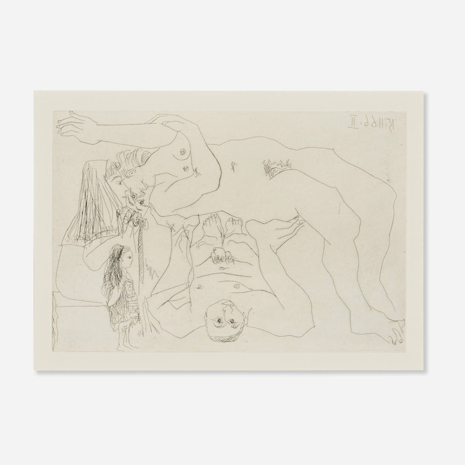 Untitled (from El Entierro del Conde de Orgaz portfolio) by Pablo Picasso