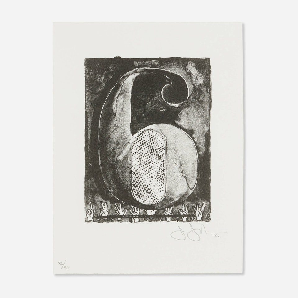 Figure 6 (from the 0-9 portfolio) by Jasper Johns