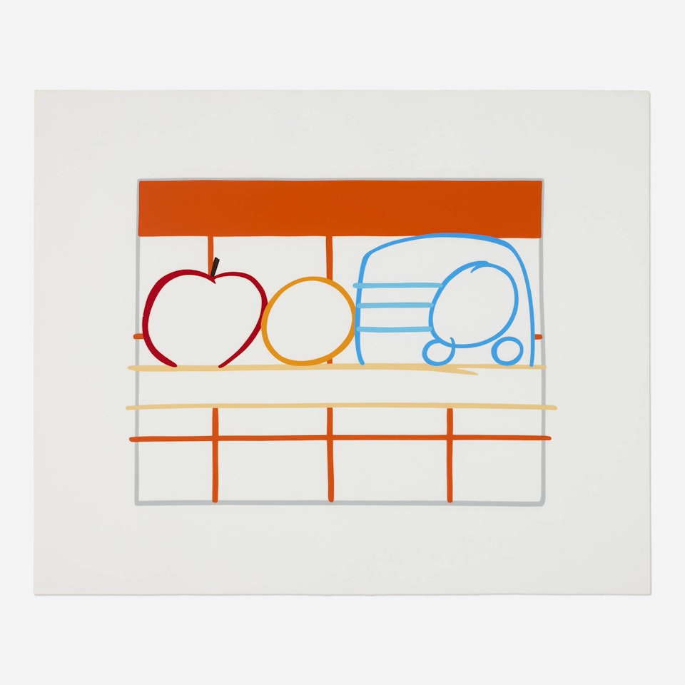 Still Life with Apple, Orange and Radio by Tom Wesselmann