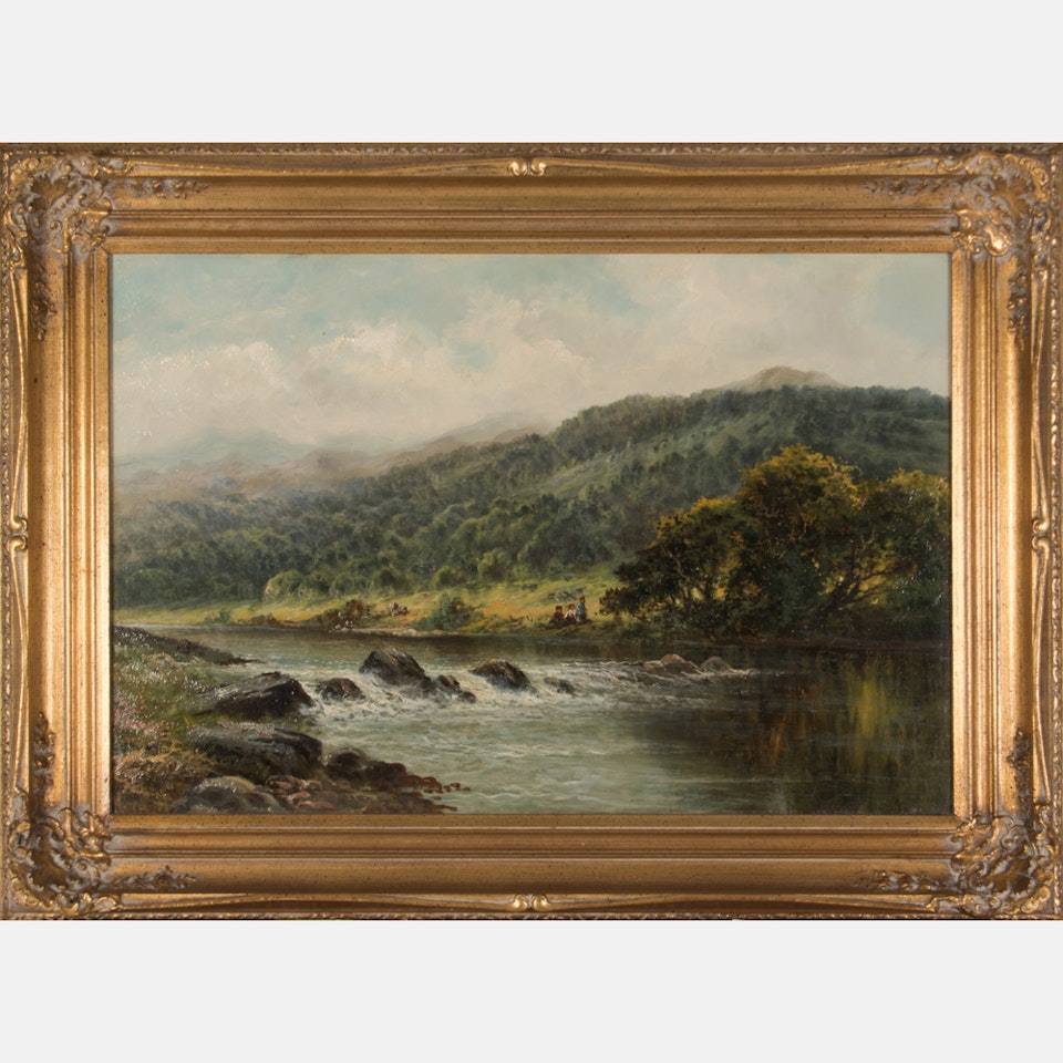 On the Llugwy, North Wales by Benjamin Williams Leader