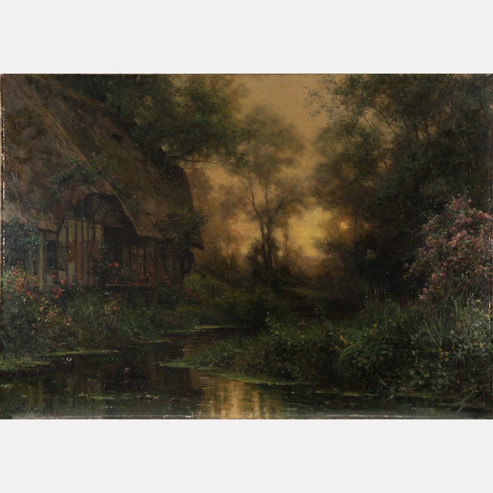La Chaumiere de Diane, Beaumont-le-Roger, Normandy by Louis Aston Knight