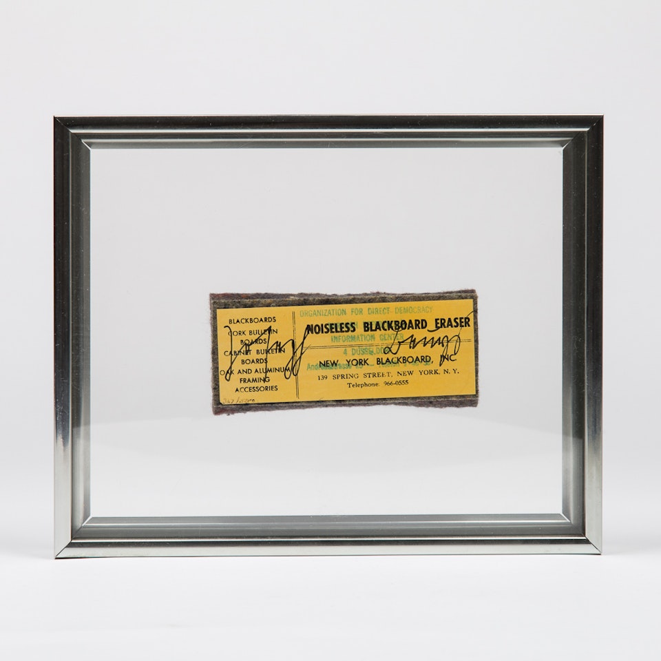 Noiseless Blackboard Eraser by Joseph Beuys
