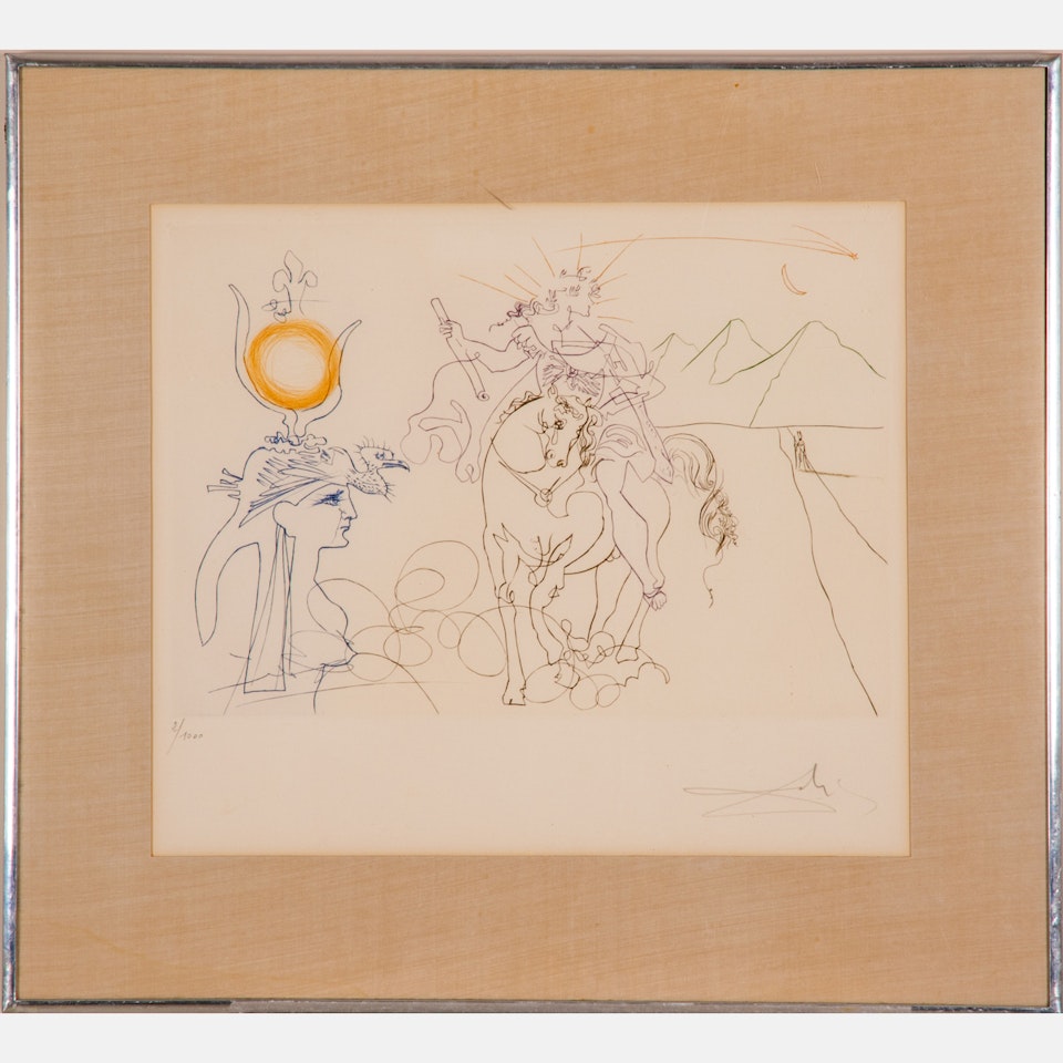 Caesar and Cleopatra from Famous Loves by Salvador Dali