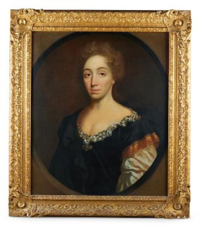 HALF-LENGTH IN A BLACK DRESS by English School