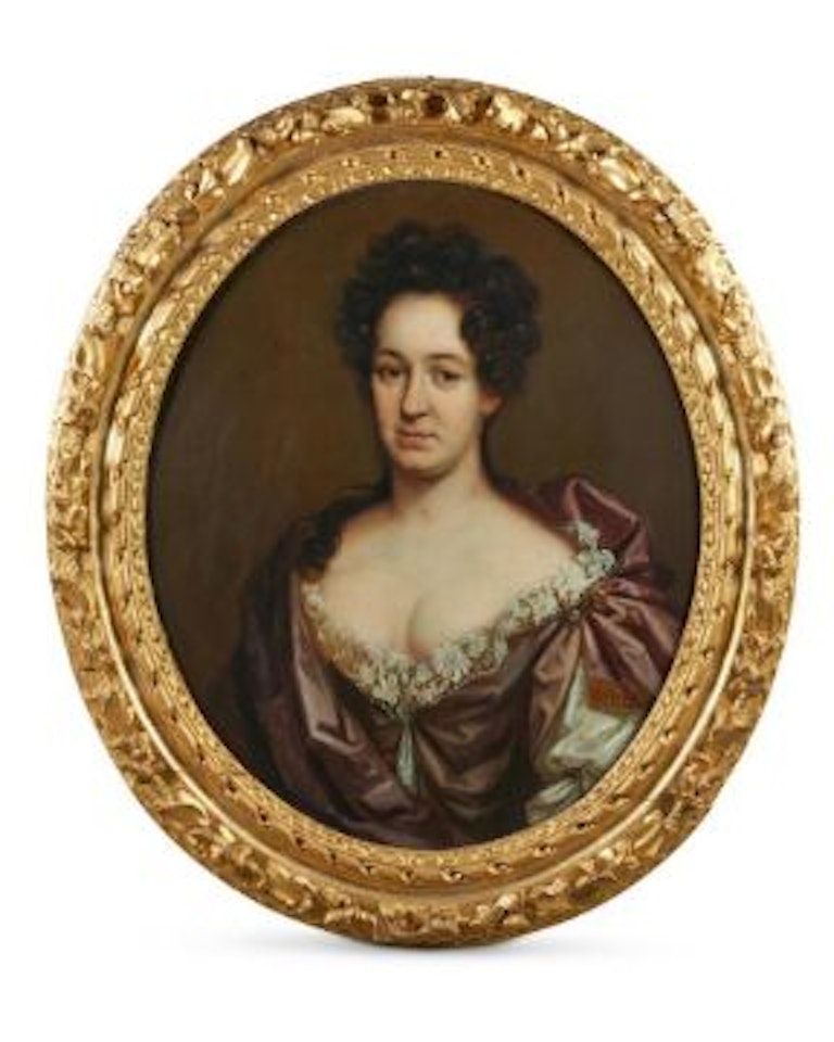 PORTRAIT OF FRANCIS VANACKER, HALF-LENGTH, IN AN EMBROIDERED CLOAK;; PORTRAIT OF HIS WIFE, CORNELIA BOEVEY, IN A MAUVE DRESS by English School