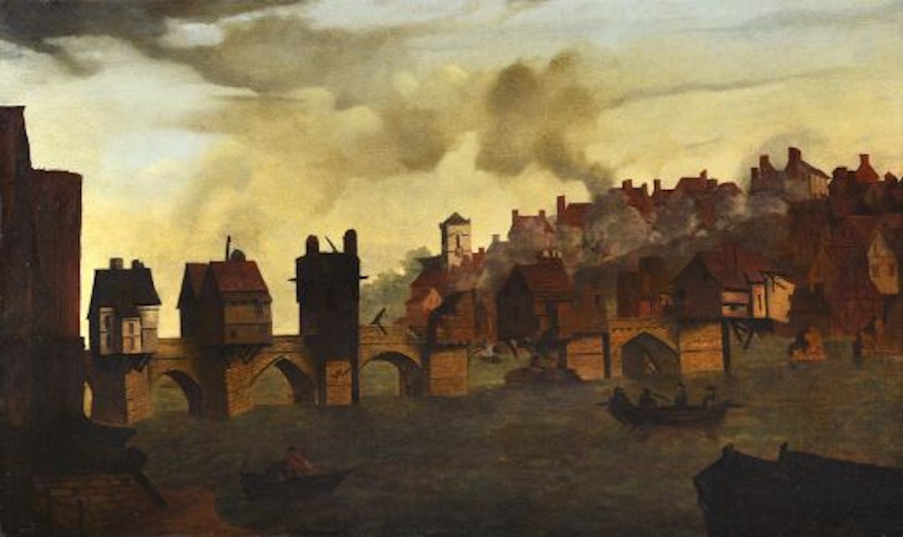 OLD TYNE BRIDGE, NEWCASTLE by English School