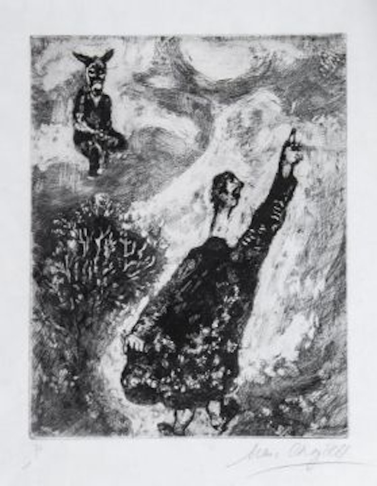 Pl.71, Le Charlatan from, Les Fables de la Fontaine by Marc Chagall