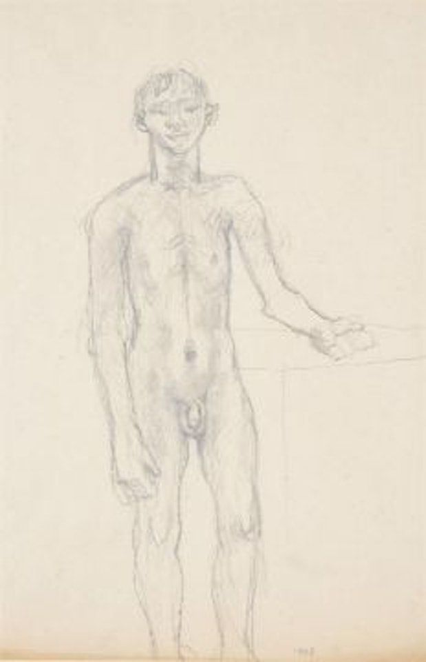 STANDING MALE NUDE by Keith Vaughan