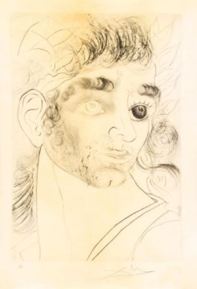 Comment sont ses Yeux...from, "Roi, je t`attends a Babylon" (f.73-8L) by Salvador Dali