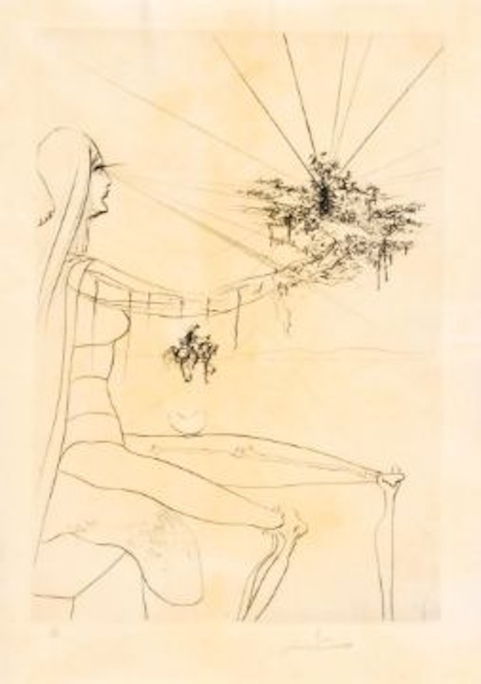 C`est très Loin... from, "Roi, je t`attends a Babylon" (f.73-8H) by Salvador Dali