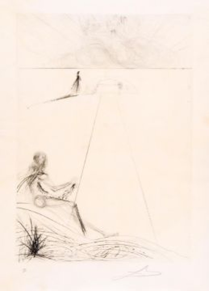 Alexandre le Regarda...from, "Roi, je t`attends a Babylon" (f.73-8E) by Salvador Dali