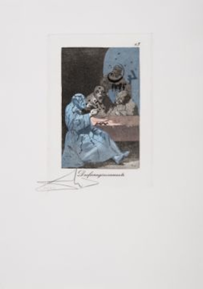Plate 13, from Les Caprices de Goya (Field 77-3-68; M&L 860) by Salvador Dali