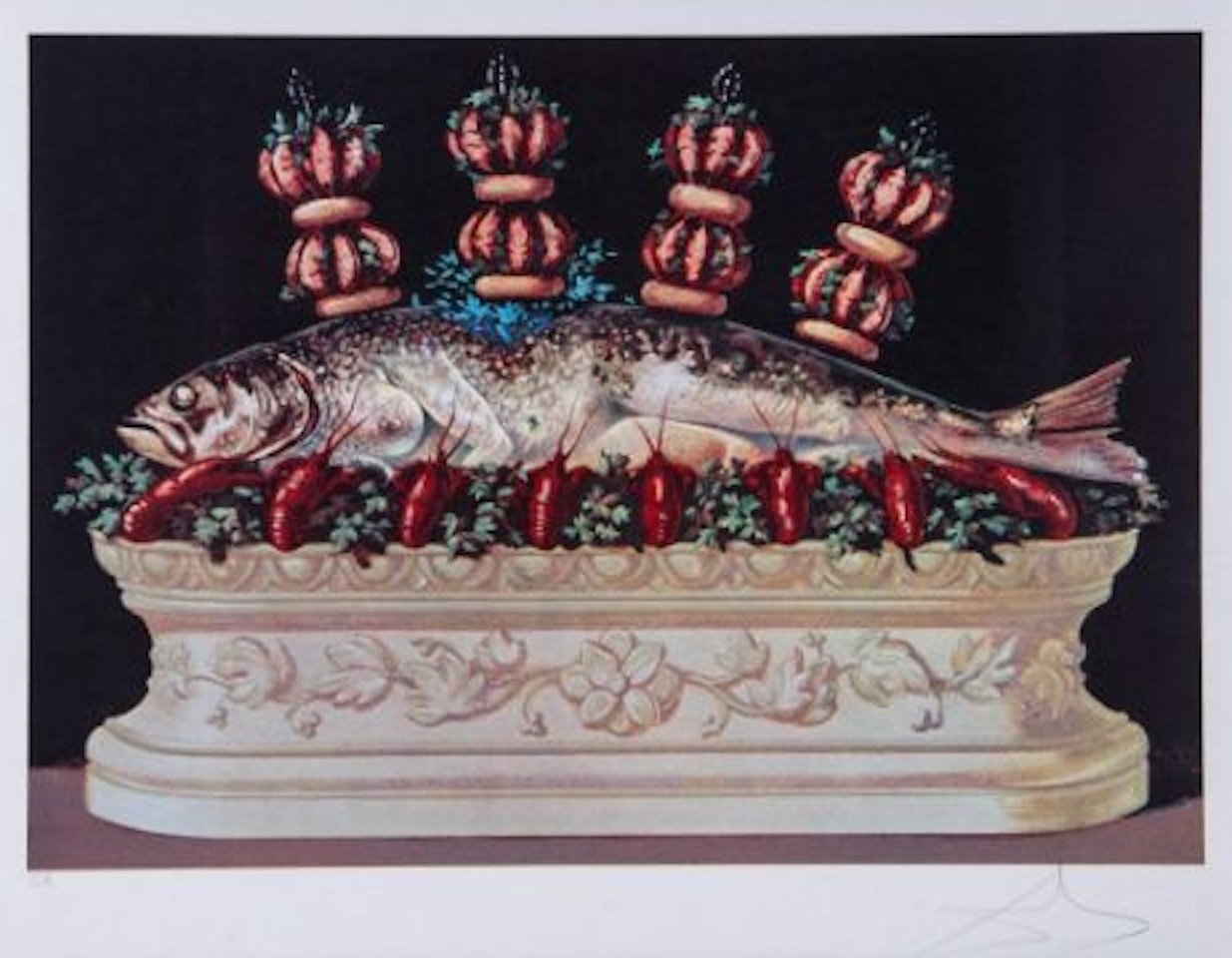 Les panaches panaches (f.77-5, plate F) by Salvador Dali
