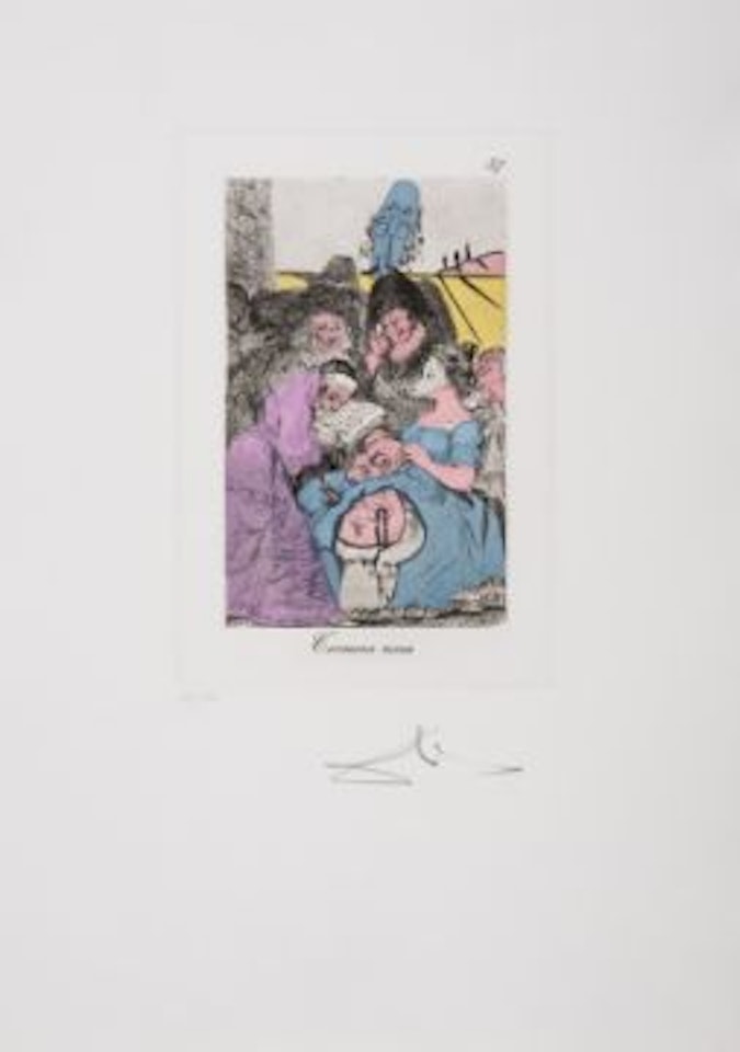 Plate 57, from Les Caprices de Goya (Field 77-3-23; M&L 904) by Salvador Dali