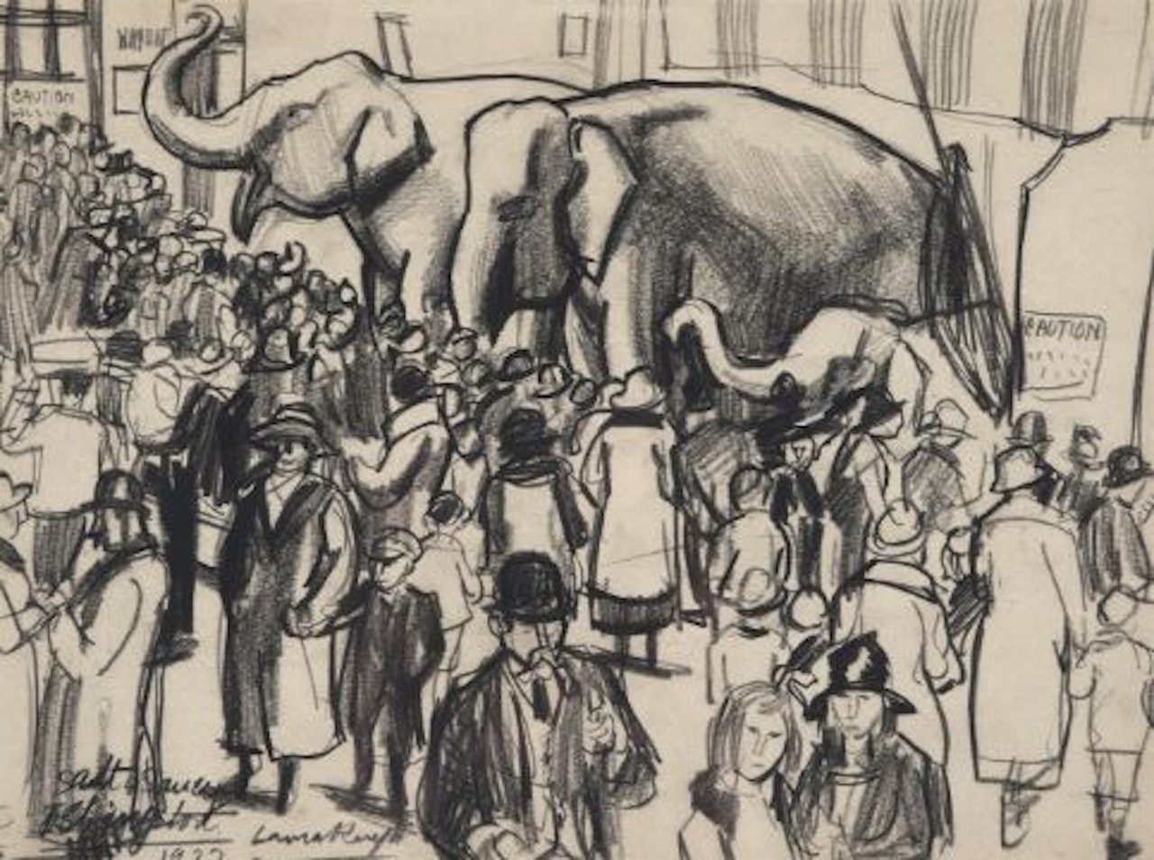 SALT AND SAUCY AT ISLINGTON by Laura Knight