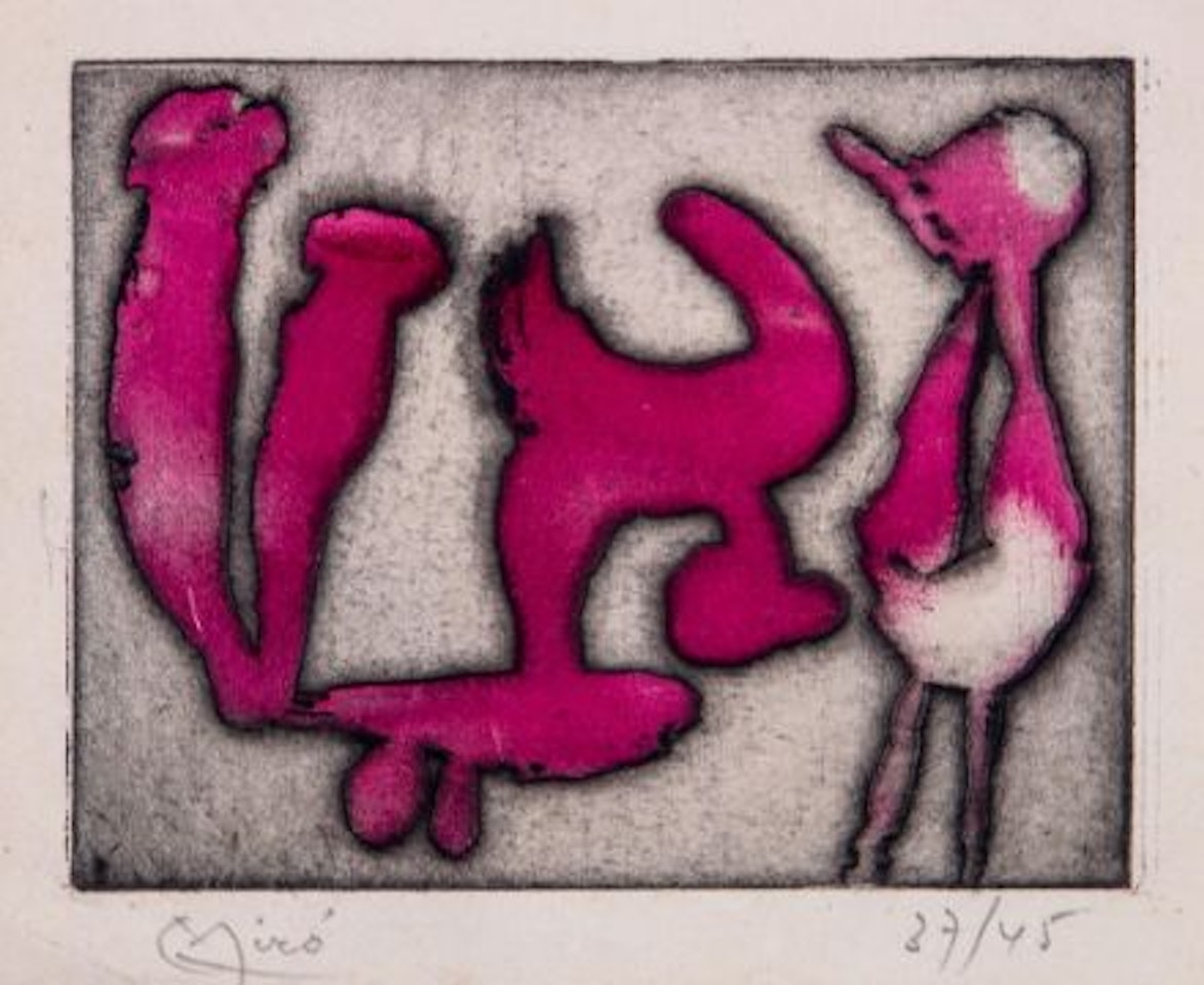 Greeting card for Aimee Maeght 1951 (d.72 by Joan Miró