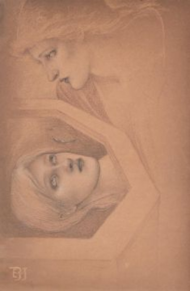 STUDY FOR THE BALEFUL HEADCharco by Edward Coley Burne-Jones