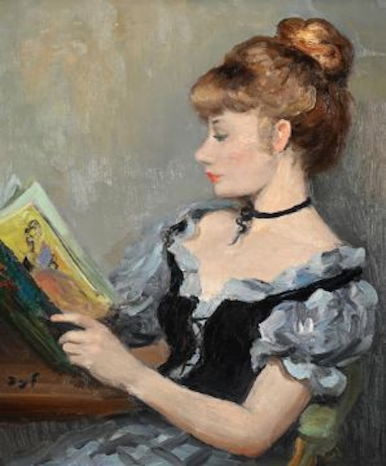 CLAUDINE À LA LECTURE by Marcel Dyf