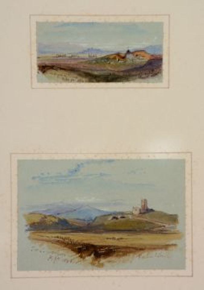 Campagna di Roma A pair by Edward Lear