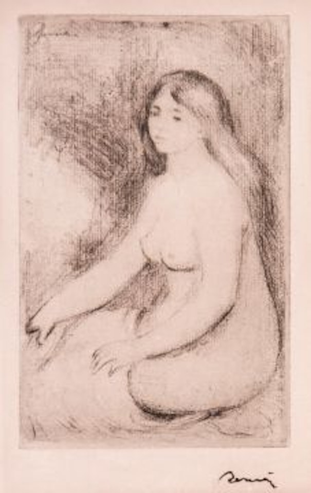 Baigneuse assise (from Art et Nature) (d.11) by Pierre-Auguste Renoir