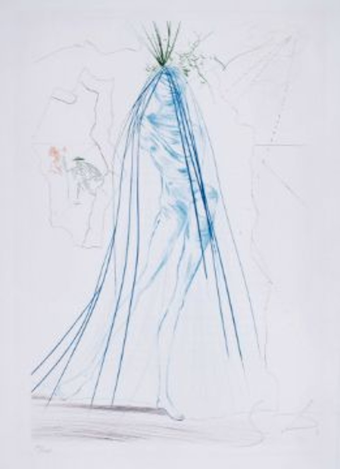 Iseult aux blanches Mains (M.&L.422) by Salvador Dali