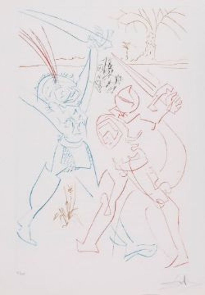La Quête du Graal (M.&L.778-789, f.75-9 by Salvador Dali
