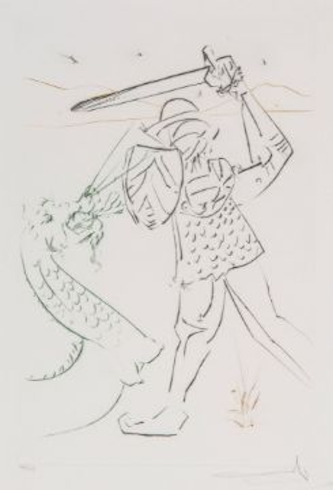 La Tombe De Lancelot (M.&L.780) by Salvador Dali