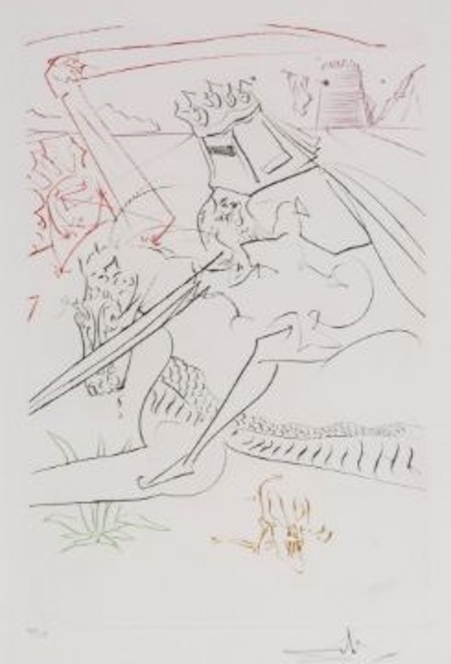 Le Noir Chevalier (M.&L.787) by Salvador Dali