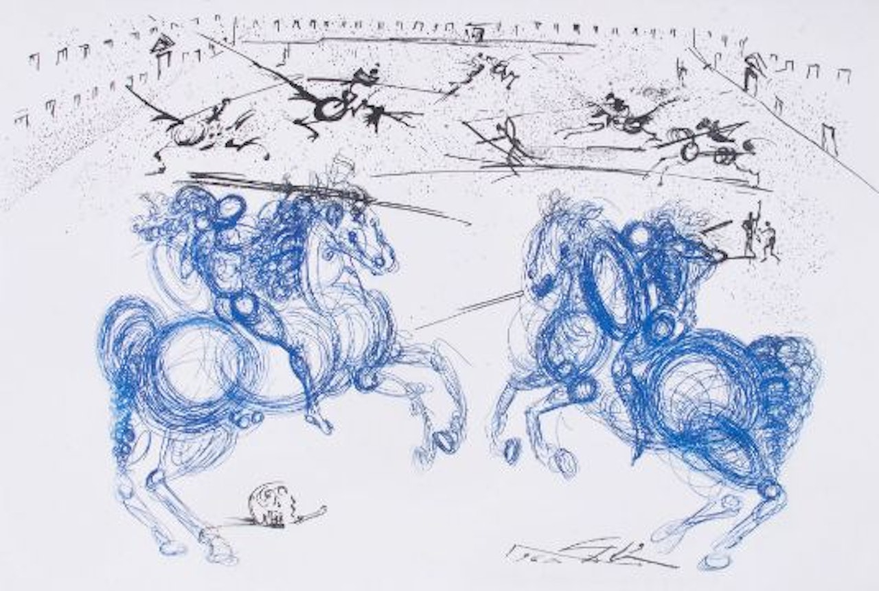 Los Cabaleros (M.&L.799) by Salvador Dali