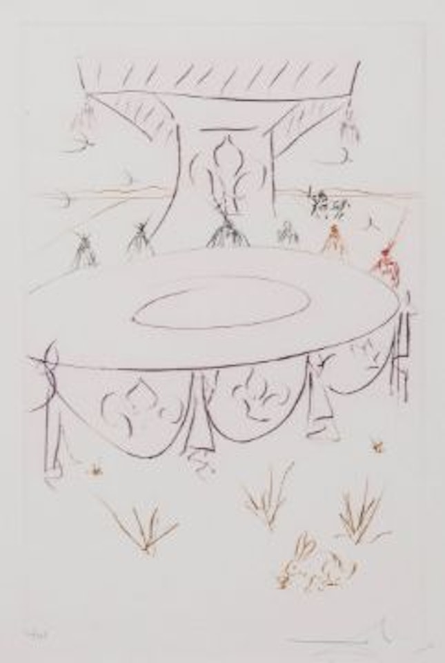 Lancelot et Galahaut (M.&L.789) by Salvador Dali
