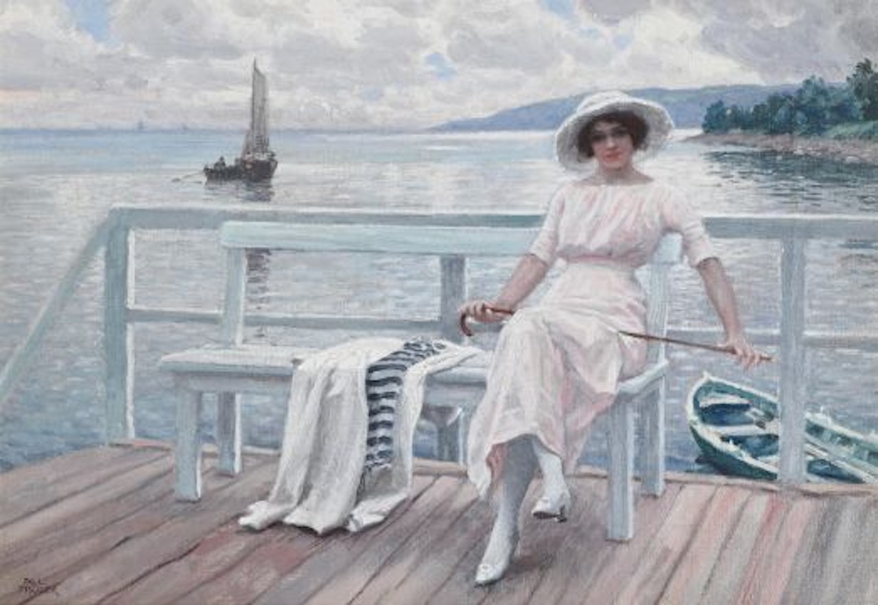 ON THE JETTY by Paul Fischer