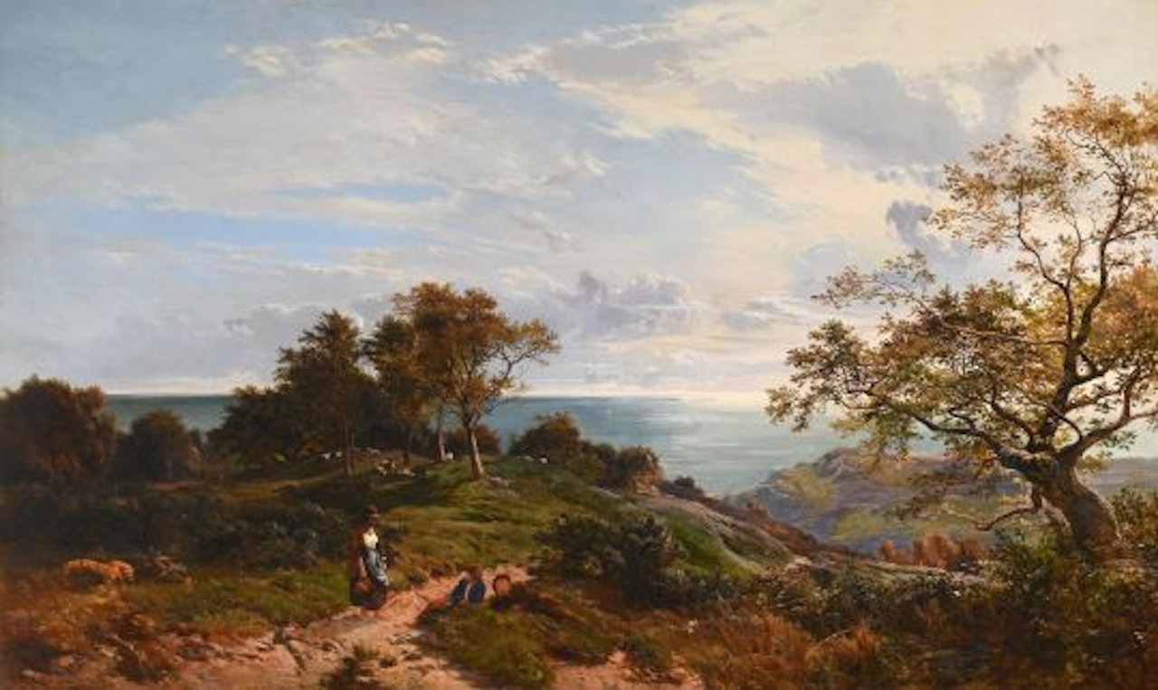A PEEP AT THE SEA, FAIRLIGHT GLEN by Sidney Richard Percy